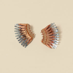Micro Madeline Earrings Silver Rose Gold