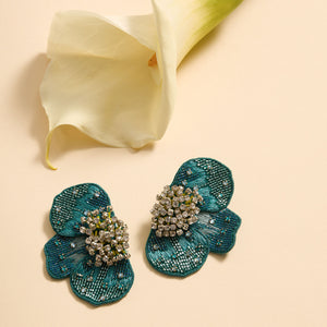 Gertie Flower Studs Turquoise