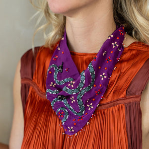 Agnes Scarf Necklace Purple