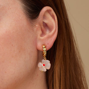 Guice Flower Earrings Light Pink