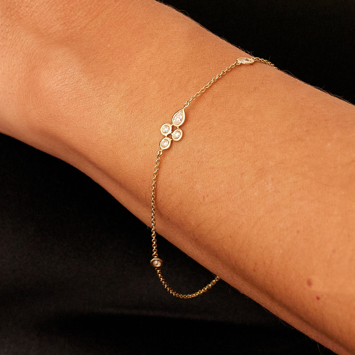 Dainty diamond bracelet Clearance