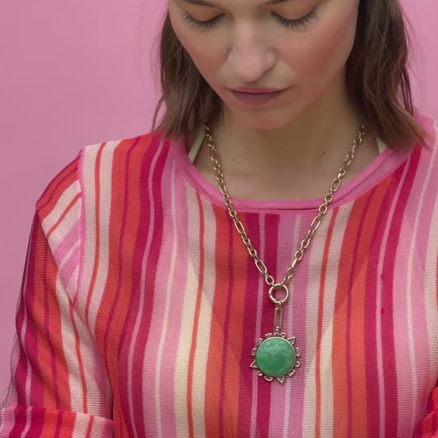 Green Odyssey Link Necklace | Mignonne Gavigan