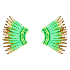 Mignonne Gavigan Mini Madeline Earrings Lime Gold