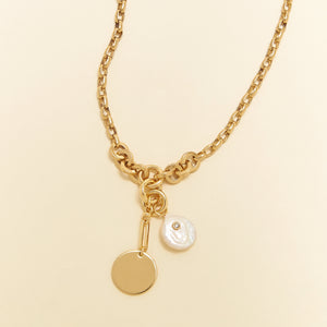 Mignonne Gavigan Pearl with Stone Charm White Gold
