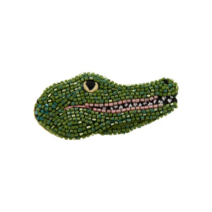 Gator Brooch Green