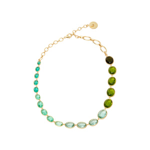 Maria Lux Chain Necklace Green