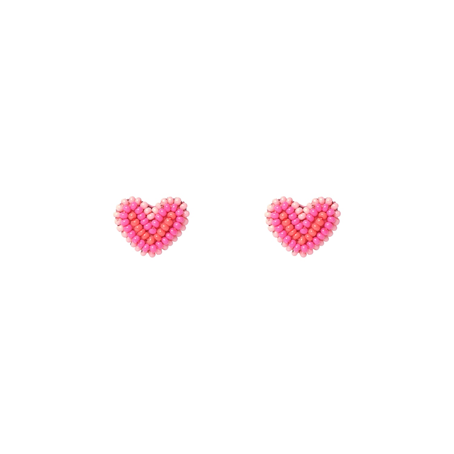 Petite Vivi Stud Earrings Pink Red