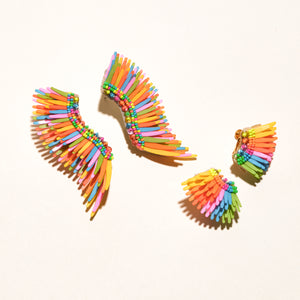 Mignonne-Gavigan-Micro Madeline Earrings Rainbow Ombre