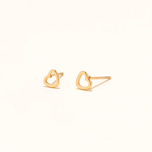 Mignonne-Gavigan-Open Heart Mini Studs Gold