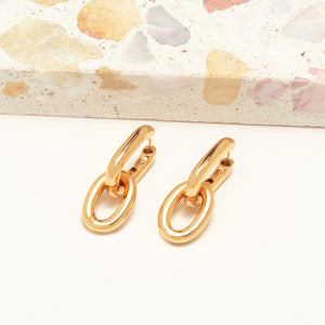 Pia Double Hoop Earrings Gold