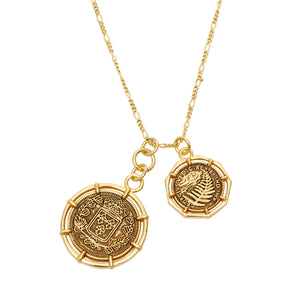 Capri Medallion Necklace Gold