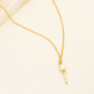 Tee Necklace White Gold