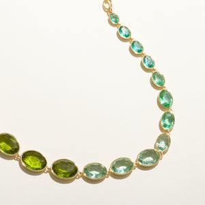 Maria Lux Chain Necklace Green