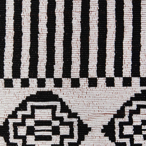 Black and White Geometric Beading Up Close