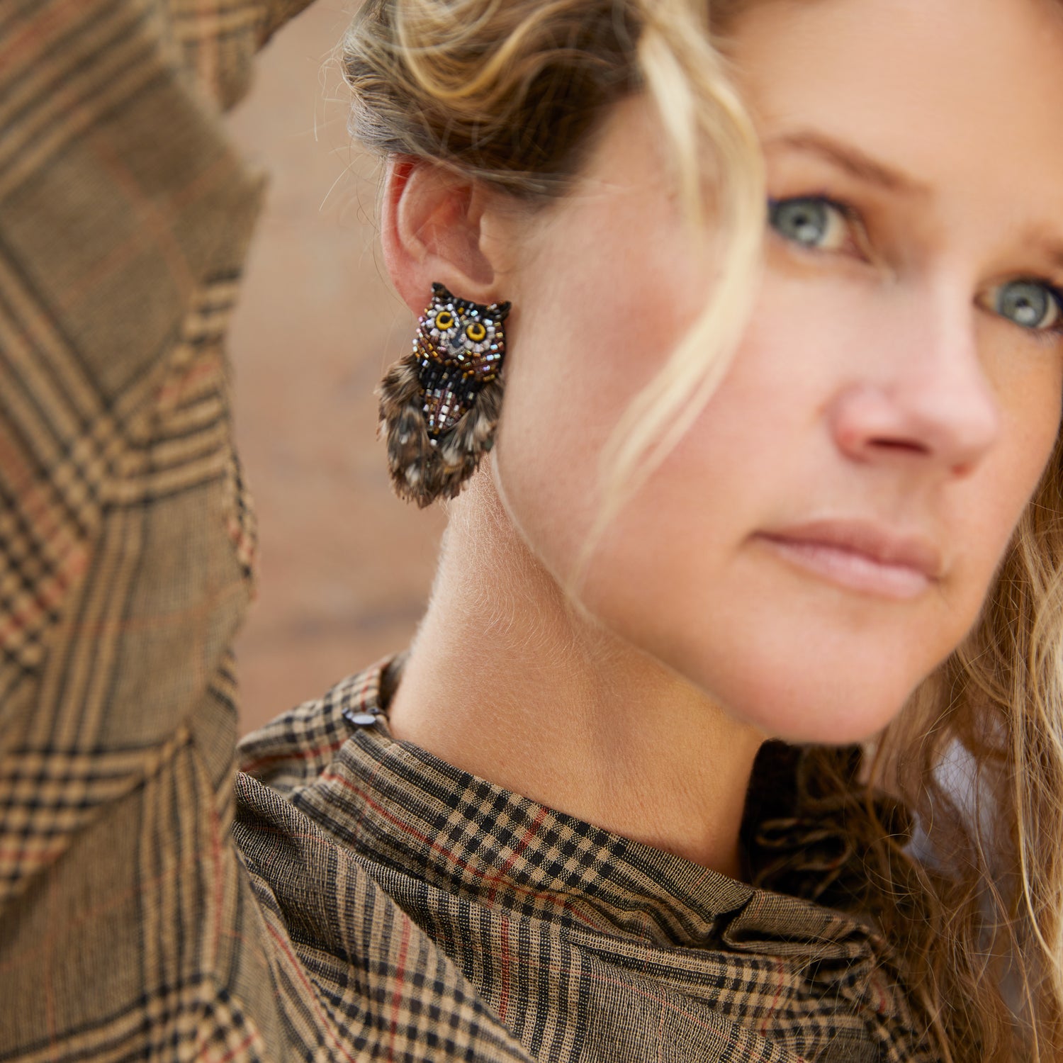 Mignonne Gavigan Mini Brown Owl Earrings