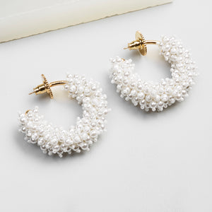 Mignonne Gavigan Taylor Mini Hoop Earrings in white gold color