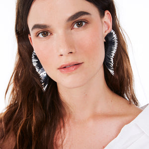 Mignonne Gavigan Madeline Earrings Black Silver
