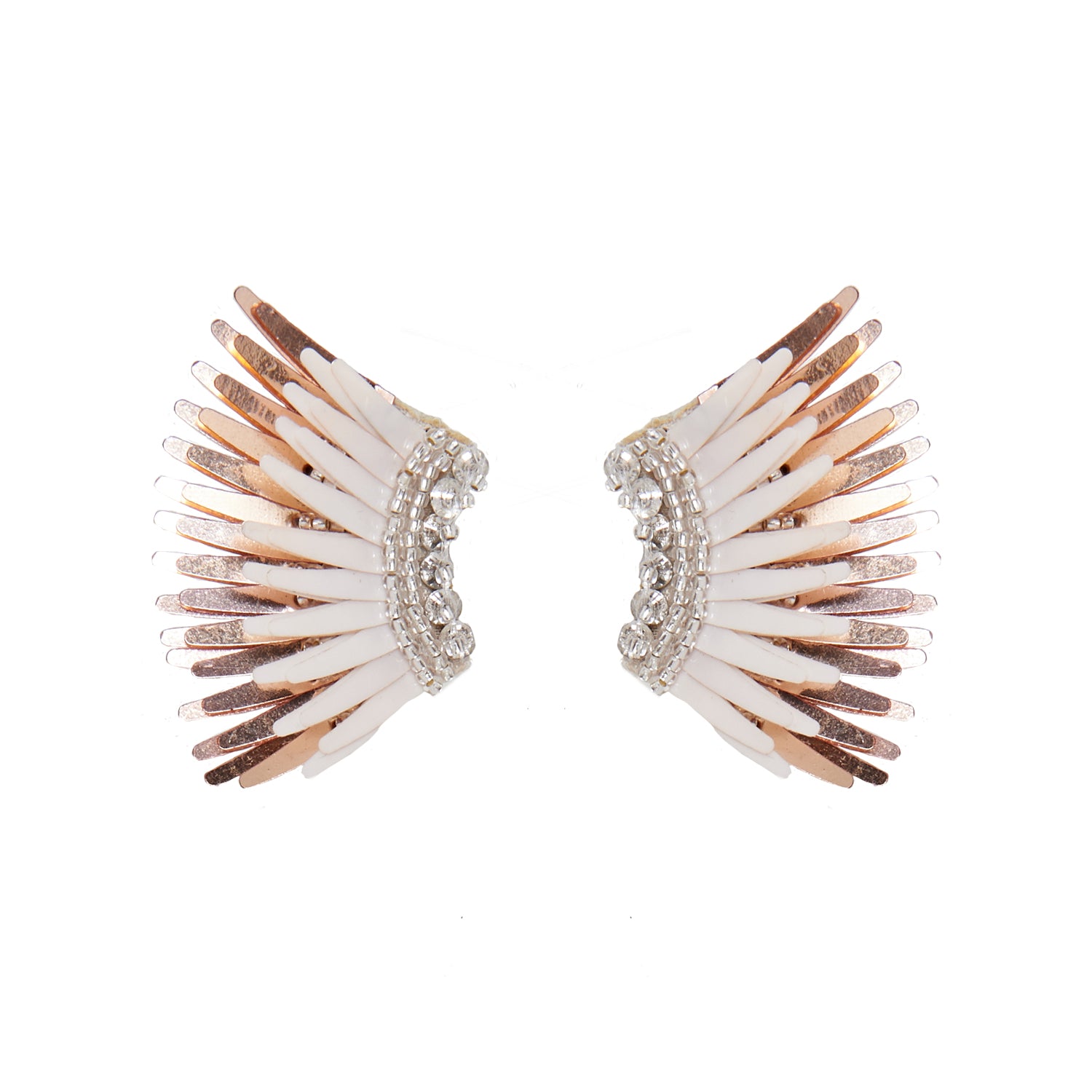 Mignonne Gavigan Mini Madeline Earrings Ivory / Rosegold