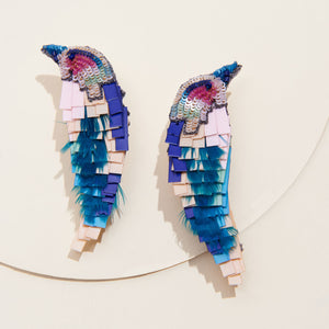 Mignonne Gavigan Bird earrings in Turquoise