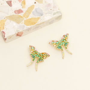 Rosie Butterfly Earrings Green Multi