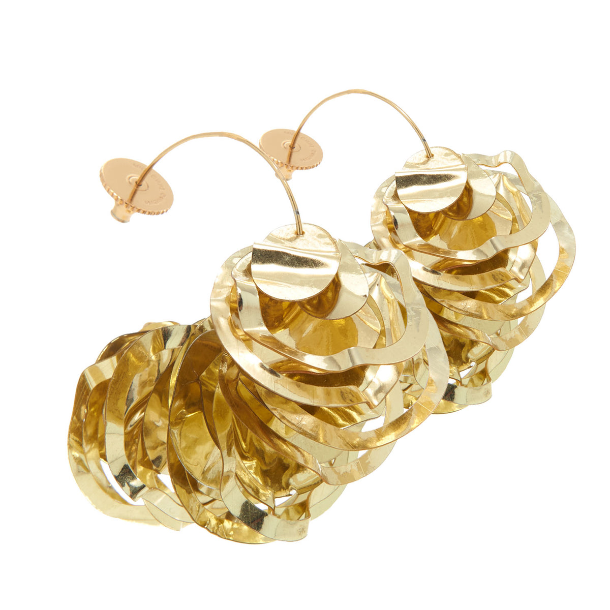 Enamel and Gold-plated Lola Hoop Earrings in Light Gold/black - Women