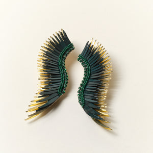 Madeline Earrings Emerald Gold
