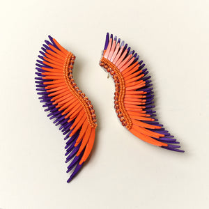 Madeline Earrings Orange Purple