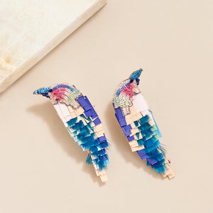 Mignonne Gavigan Bird earrings in Turquoise