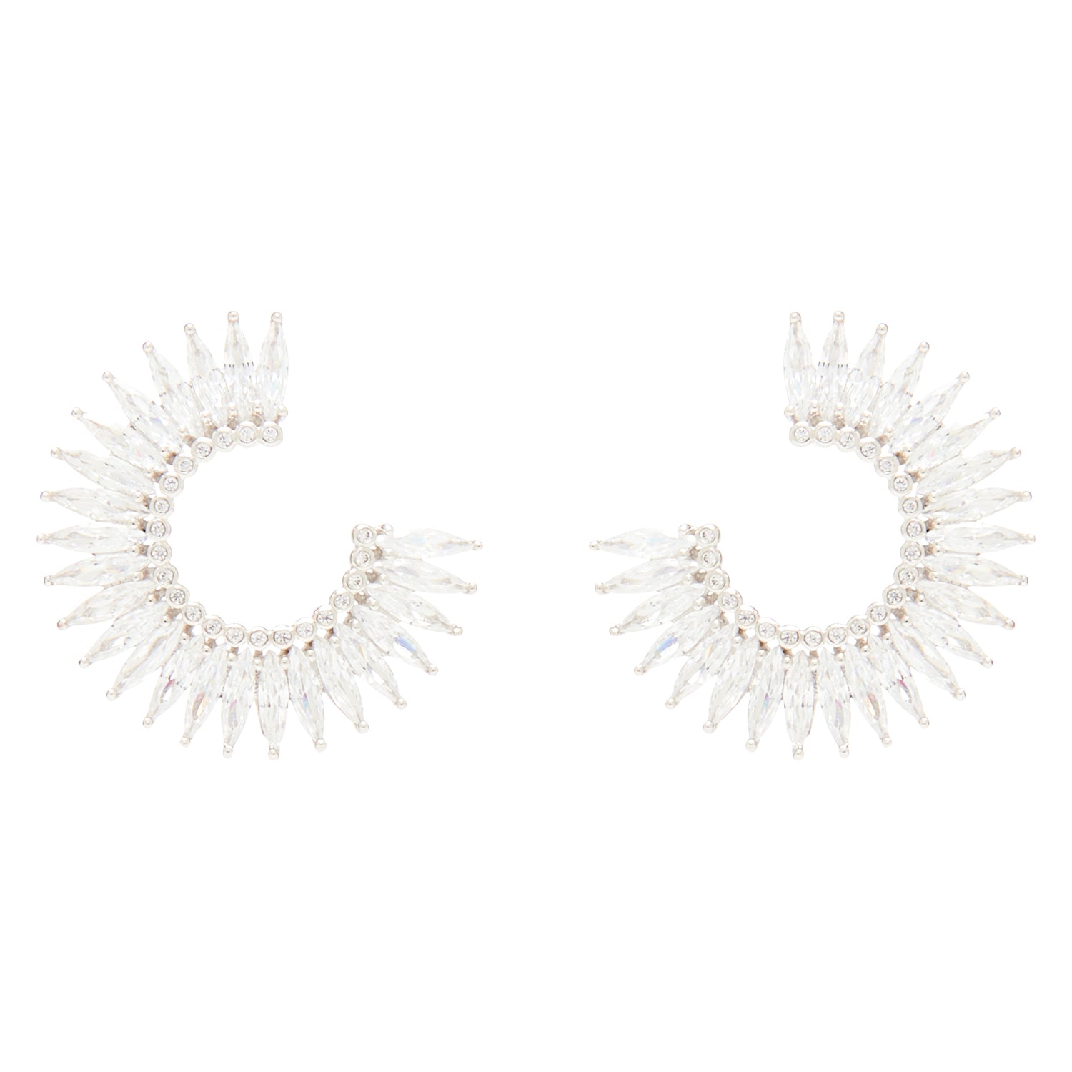 Mignonne Gavigan Crystal Madeline Hoop Earrings Clear