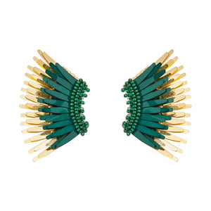 Mignonne Gavigan Mini Madeline Earrings Emerald Gold