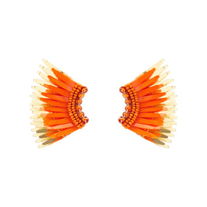 Mini Madeline Earrings Orange Gold
