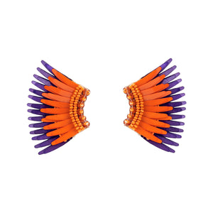 Mini Madeline Earrings Orange Purple