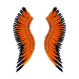 Madeline Earrings Orange Navy