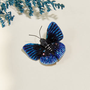 Mignonne Gavigan Mystic Butterfly Brooch Dark Blue