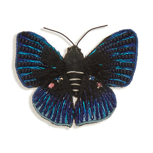 Mignonne Gavigan Mystic Butterfly Brooch Dark Blue