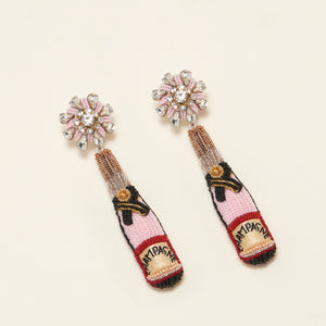 Mignonne Gavigan Rosé Champagne Earrings Blush