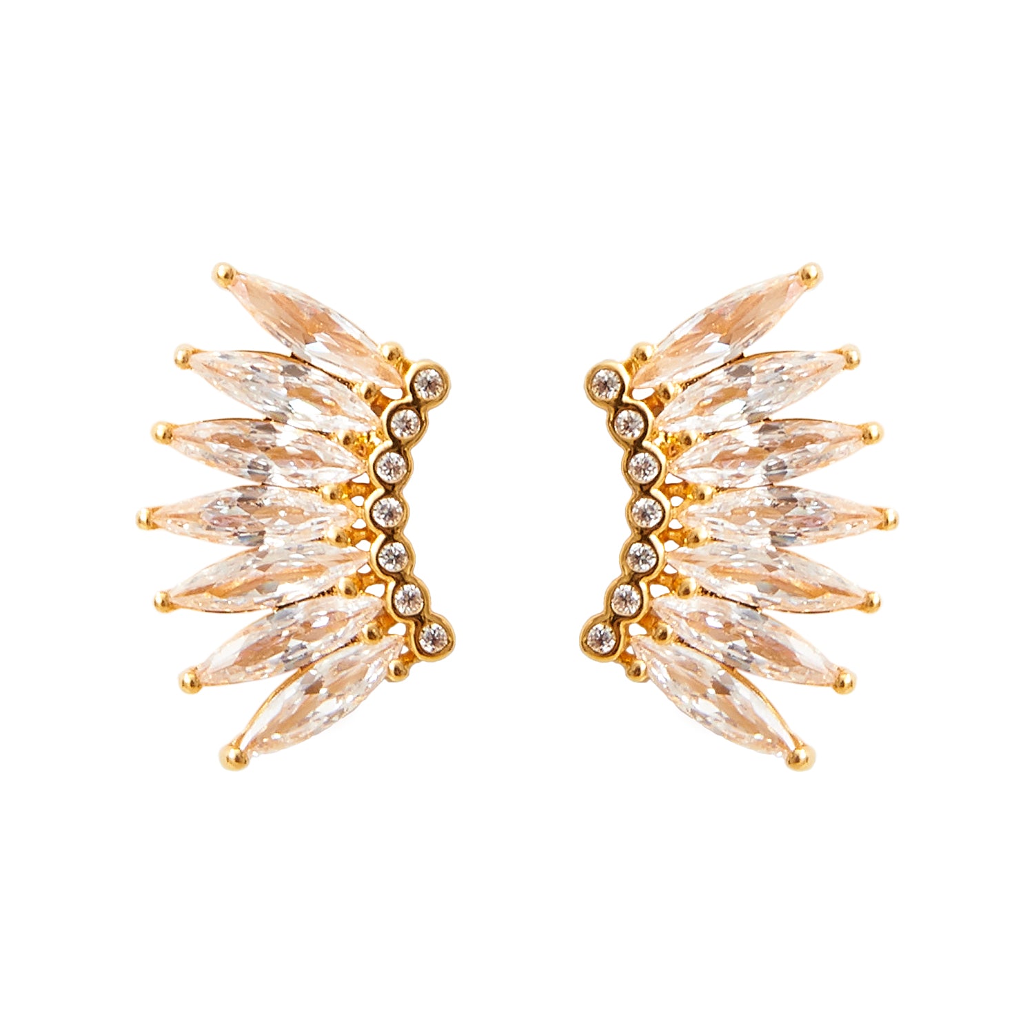 Mignonne Gavigan Petite Crystal Madeline Earrings Gold