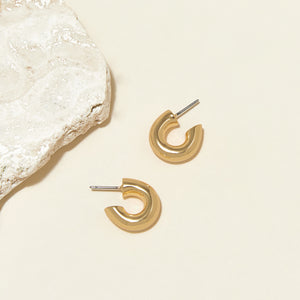 Petite Emma Hoop Earrings - Gold