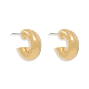 Petite Emma Hoop Earrings - Gold