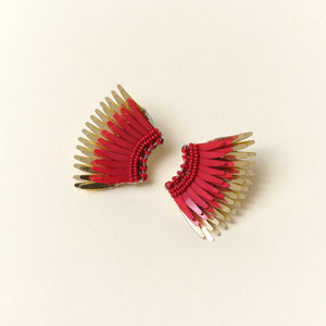 Mini Madeline Earrings Crimson Gold