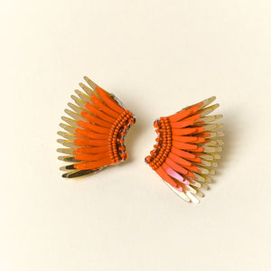 Mini Madeline Earrings Orange Gold