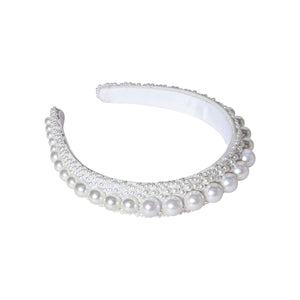Lela Pearl Headband White