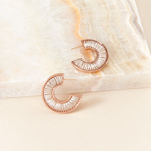 Mini Fiona Hoops Silver/Rose Gold