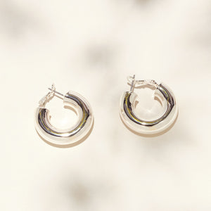 Emma Hoop Earrings Silver